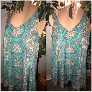 👗 BOUTIQUE MINT ABSTRACT PRINT SPRING DRESS 👗